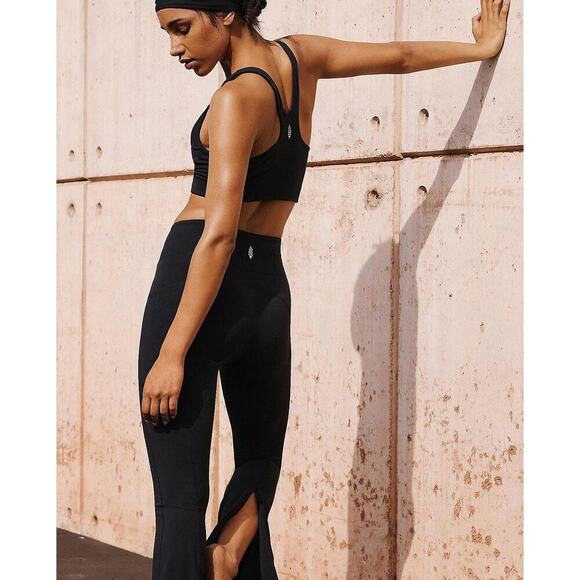 Free People Movement Never Better Flare Pants and workout Top set size S Coral - Picture 11 of 12